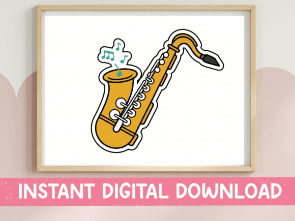 Celebrate the Sax: A Sticker Design for Music Lovers