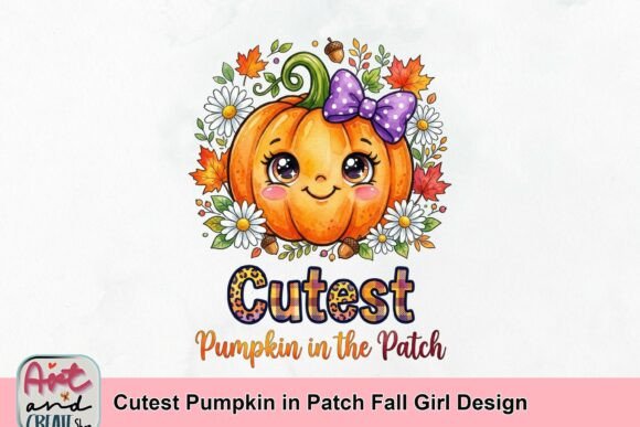 Cutest Pumpkin in Patch Fall Girl Design: Autumn's Charming Asset