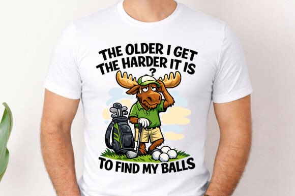 Find My Balls Funny Golf Moose Quote Png