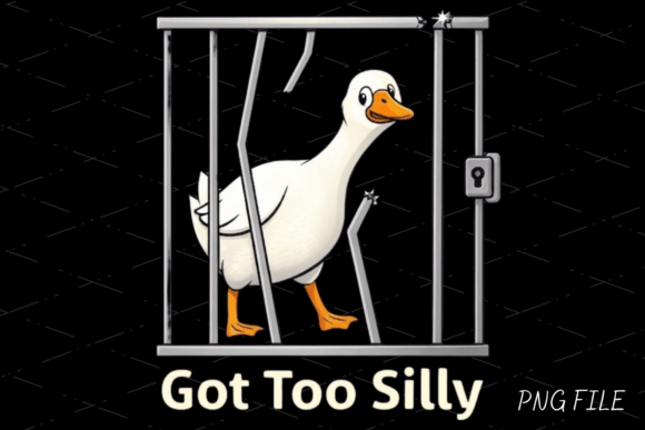 Got Too Silly Funny Goose PNG: A Meme-Inspired Design Asset