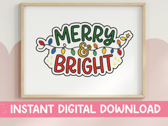 Merry and Bright Christmas Lights: A Hand-Lettered Holiday Essential