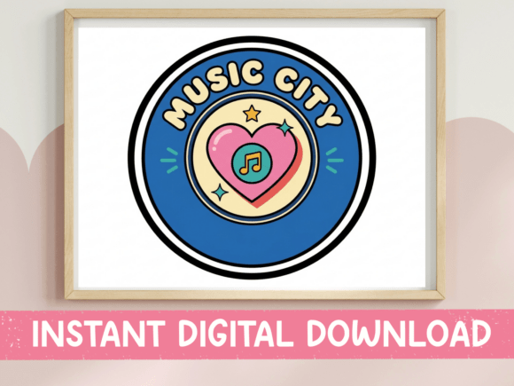 Music City Round Badge Design: Your Nashville Branding Asset