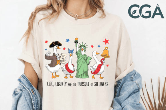 Patriotic Goose Pursuit of Silliness PNG