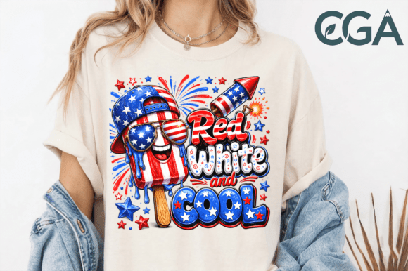 Red White Cool Patriotic Popsicle PNG: Your Go-To Summer Design Asset