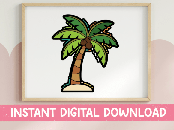 Tropical Palm Tree Coconut Design: Instant Summer Style